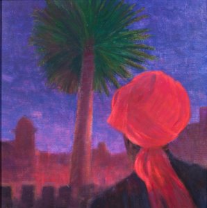 Turbante Vermelho, anoitecer, Jodhpur, 2012 (acrílico sobre tela)